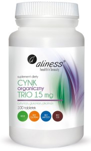 ALINESS Cynk Organiczny Trio 15 mg 100 tabletek