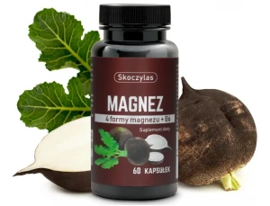SKOCZYLAS Magnez 4 formy - czarna rzepa 60 kaps.
