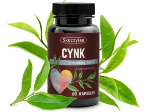 SKOCZYLAS Cynk, miedź i ekstrakt z zielonej herbaty (EGCG) 60 kaps