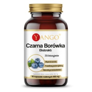 YANGO Czarna borówka - ekstrakt - 25% antocyjanów 90 kaps